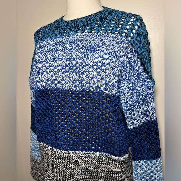 Derek Lam 10 Crosby Colorblock Gradient Crewneck Sweater - Picture 3 of 9